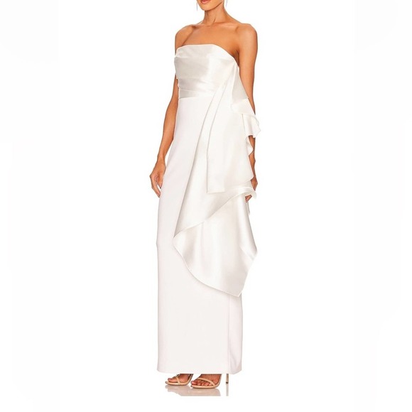 NWT Solace London Milena Maxi Dress white size 6 - Picture 3 of 5